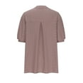 thumbnail image 7 of XuJwPNcy Womens Plus Siz Tops Short Sleeve V Neck Shirts Lightweight Flowy Loose Blouse Tees Hollow out Top, 7 of 7