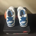 thumbnail image 3 of Ni - ke Ni - ke Air Jordan 4 Retro Off White Military Blue FV5029-141 Men's Size 10, 3 of 5