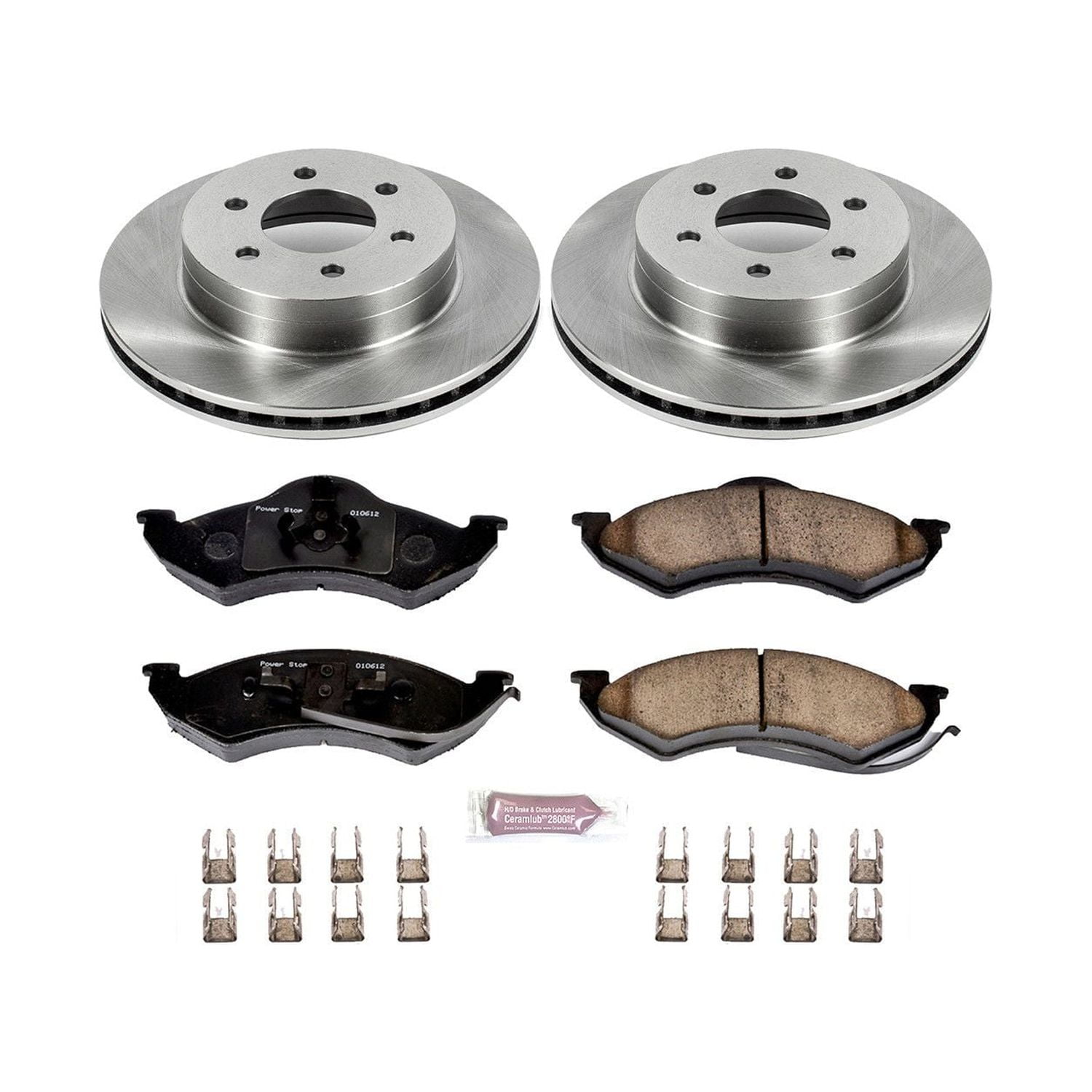 Power Stop Front Stock Replacement Brake Pad and Rotor Kit KOE2138