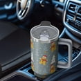 thumbnail image 4 of 40oz Christmas Tree Tumbler with Lid and Straw, Stainless Steel Cup with Handle Snowman Travel Mug, Holiday Presents, 4 of 4