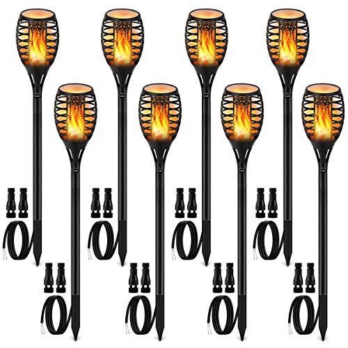 Torch Lights LUYE Wired Mini Flickering Flames Torches Lights Outdoor