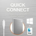 thumbnail image 6 of Seagate One Touch SSD 1TB External SSD Portable - Silver, Speeds up to 1030MB/s, with Android App, 1yr Mylio Create, 4mo Adobe Creative Cloud Photography Plan and Rescue Services (STKG1000401), 6 of 6