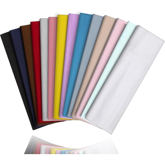 ZHUYING Non-Slip Headbands for Women, 15PCS Soft Cotton Stretchy Fashion Sports Headbands for Workout Yoga Running