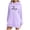 Purple-Sweatshirts, variant on AGWOLF Women's Letter Print Sweatshirts Fashion Split side Long Sleeve Hoodie Oversized Hooded Tops with Kangaroo Pocket