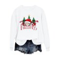 thumbnail image 6 of Womens Christmas Tops Funny Round Neck Long Sleeve Christmas Tree Printed Shirts Casual 2025 Fall Xmas Tunic Blouse White L, 6 of 6