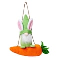 thumbnail image 2 of Adorno colgante de zanahoria de conejo de Pascua • Decoración de muñeca sin cara • Fibra de poliéster suave • Decoración colgante para fiestas de Pascua al aire libre • 1 pieza, 2 of 9