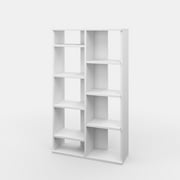 Ada Home Decor Keota Multiple Tier Open Shelf Modern Bookcase, White