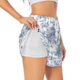 thumbnail image 3 of Lsque Rose Flowers Printed Women's Running Shorts with Liner Pockets,Elastic Quick Dry Workout Athletic Gym Yoga Shorts,Womens High Waist Shorts-X-Large, 3 of 9