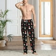 thumbnail image 5 of Uemuo Christmas Tree and Gold Socks Pattern Men's Wide Leg Palazzo Lounge Pants with Pockets Light Weight Loose Comfy Casual Pajama Pants-Large, 5 of 9
