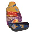 thumbnail image 1 of Wukai Colorful Gecko Jungle Art Full Set Car Seat Covers with Soft Padding Universal Auto Front Seats Protector and Cushion Mat, 1 of 5