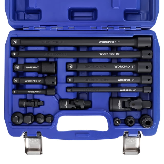 Juego de accesorios para herramientas de accionamiento WORKPRO, 18 piezas con estuche