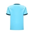 thumbnail image 5 of Hansber Kids Boys Stylish Geometric Printed Sports Shirts Short Sleeve Basketball Football Jersey Athletic T-shirt Light Blue 4, 5 of 6