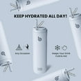 thumbnail image 6 of BOTTLE BOTTLE Insulated Water Bottle 24oz with Straw Lid and Handle for Sports Travel Gym Stainless Steel Water Bottles Double-Wall Vacuum Metal Leak Proof BPA-Free Light Blue, 6 of 7