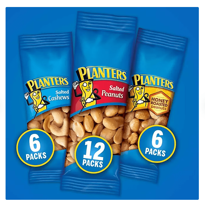 Planters Variety Pack Cashews & Peanuts, 24 pk.