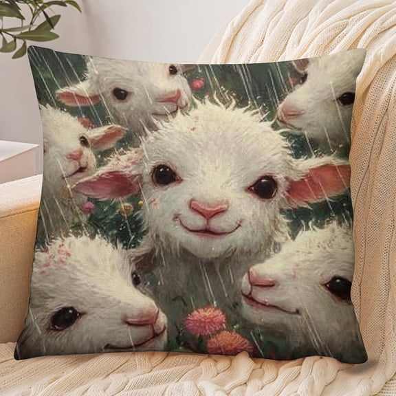 RKSupls 18x18 Inch Envelope Throw Pillow Cover, Polar Bear Christmas Soft Polyester Modern Farmhouse Decorative Cushion Case for Home Bedroom Living Room