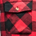 thumbnail image 6 of Fabrcox Plaid Sleeveless Flannel Shirt Men Collared Button Down Mens Tank Top Big and Tall Color Block Lightweight Going Out Vest Shirts with Pockets Red L, 6 of 9