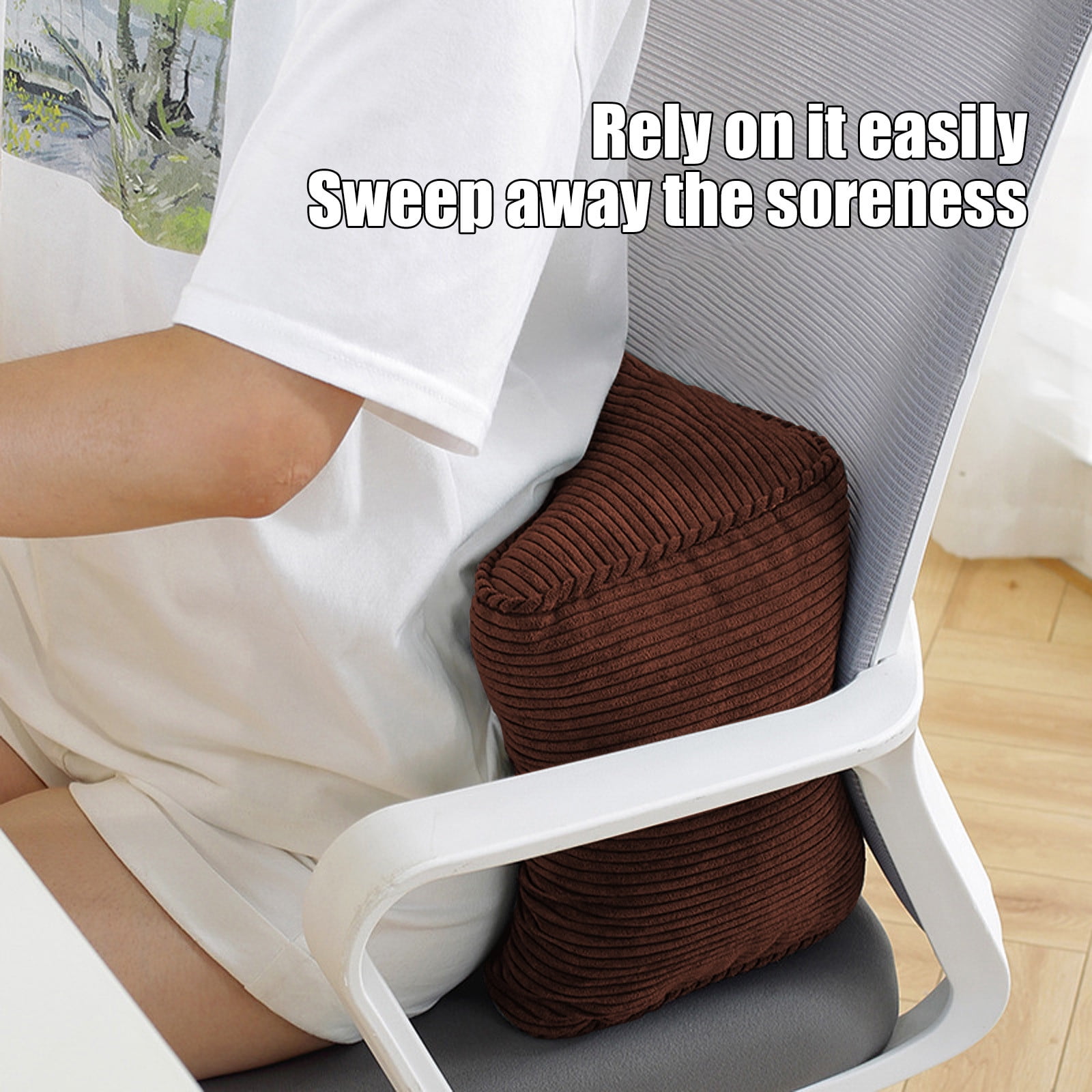 Taotanxi Reading Pillow Suitable For Sitting In Bed Adult Reading Pillow With Broken Memory Foam Reading Pillow Students Sedentary Artifacts Warm Waist Lumbar Support Coffee Color