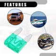 thumbnail image 4 of Unique Bargains 5 Pcs Mini 40AMP APM/ATM Universal Car Fuse Blade Style Fuses Short Circuit Protection Automotive Car Boat Truck SUV RV Plastic Metal Green 30A, 4 of 7