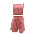 thumbnail image 7 of under $5 Omexry Shorts for Women $5 Women Sets Solid Three-piece Women's Suit with Vest + Suit Jacket + Shorts Pink S, 7 of 7