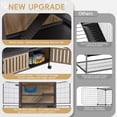 thumbnail image 4 of HABUTWAY 60''H Metal Large Ferret Cage, Rolling Chinchilla Cage, Critter Nation Cage, Indoor Wooden Pet Crate Furniture Grey Walnut, 4 of 7