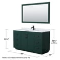 thumbnail image 6 of Wyndham Collection Miranda 60" Wood&Metal Single Bathroom Vanity in Green/Black, 6 of 7