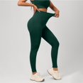 thumbnail image 3 of Women's High Waisted Scrunch Yoga Pants, Butt Lifting Peach Butt Fitness Leggings for Women, Soft Comfortable High Rise Workout Pants for Gym, Yoga and Daily Wear Blackish Green, 3 of 7