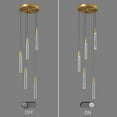 thumbnail image 4 of ZHLWIN 5-Light Modern Light Fixture Kitchen Island Pendant Light Dimmable LED Gold Brass Finish Mini Pendant Lighting Dinning Room Living Room Kitchen Pendant Lights, 4 of 6