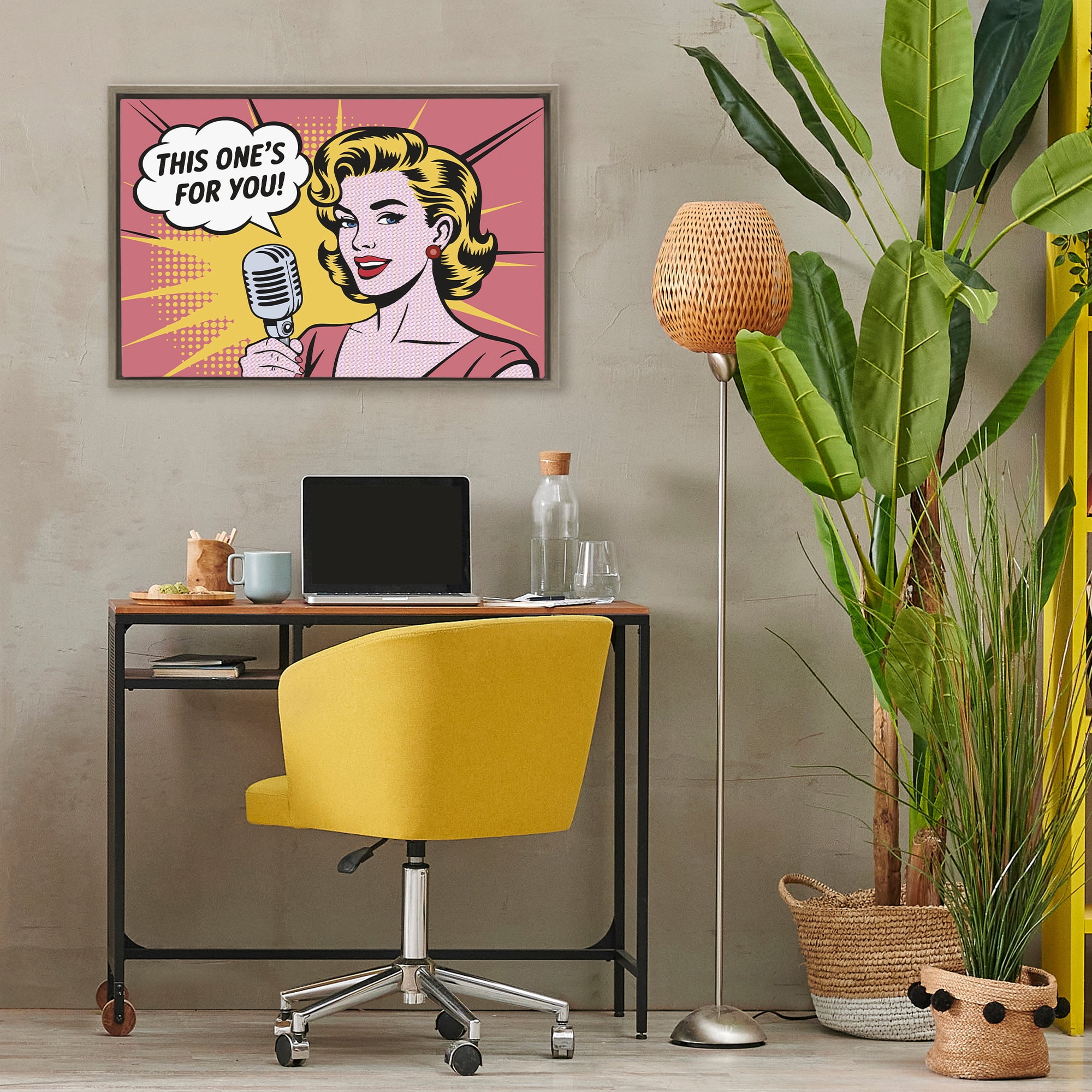 Stupell Industries This One's For You Brown Framed Floater Canvas Wall Art, design by Andreas Magnusson