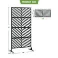thumbnail image 4 of Écran d'Intimité Extérieur Autoportant 72"x40 Pouces, Panneau Décoratif Extérieur en Métal Robuste avec Base Stable, Résistant à la Rouille et Résistant aux Intempéries pour Patio, Terrasse, 4 of 7