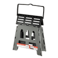 thumbnail image 3 of House 2 Home, 12.5" Plastic One Step Folding Step Stool with Grip Stripe - Gray, 3 of 4