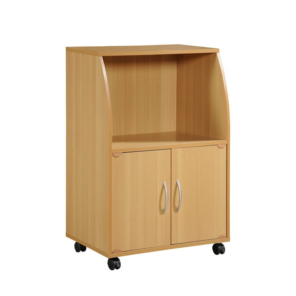 Hodedah Kitchen Cart in Beech
