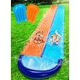 thumbnail image 2 of Joyfy 32.5ft Double Water Slide and 2 Inflatable Boards, Heavy Duty Lawn Water Slides with Sprinkler for Kids Adults Summer Water Fun Toys, 2 of 6
