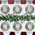 thumbnail image 7 of Ryvnso Christmas Snowman Round Plate Mats Dining Table Placemat Set of 4 for Holiday Decoration, 7 of 7