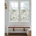 thumbnail image 7 of Half Window Curtains 24 Inches Long, Coastal Sage Green Window Treatment Curtain Drapes, Ocean Coral Starfish Shell Modern Short Curtains Tiers for Kitchen Over Sink, 27.5"x24", 2 Panels, 7 of 7