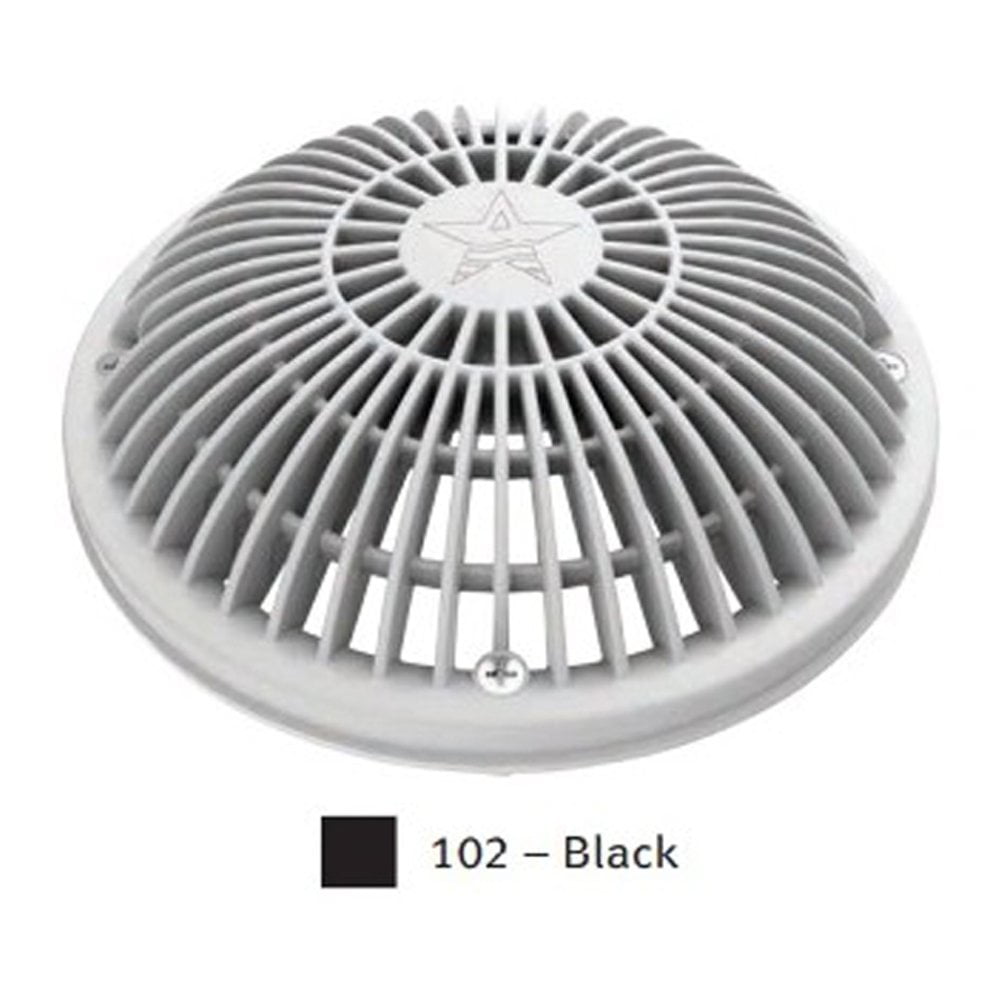 AquaStar 8MF102 8" Round MoFlow Suction Outlet Cover and Mud Frame - Black
