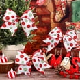 thumbnail image 3 of KAQ 12 Pcs Red Green Christmas Bows Decoration 6 Inch Large Christmas Wreaths Bows Xmas Tree Dot Ribbons Ornaments for Garland Wedding Party(Red and White,Dot Pattern)
169, 3 of 12