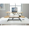 thumbnail image 4 of 32 Inch Desk Converter, Height Adjustable Sit to Stand Riser, Dual Monitor and Laptop Workstation with Wide Keyboard Tray, Standing Computer Desk, Natural Color, 4 of 11