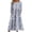 Blue, variant on Njagoc3 Petite Floral Maxi Dress with Side Slits, Crew Neck Short Sleeve & Pockets, Boho Chic Style for Small Frame Women 2025 Summer