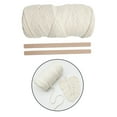 thumbnail image 4 of Cordón trenzado de algodón beige natural para macramé, ideal para manualidades. 100 m x 6 mm. 6 mm con 2 palos, 4 of 9
