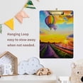 thumbnail image 6 of FMSHPON Balloons Lavender Field Clipboard Hardboard Wood Nursing Clip Board and Pull for Standard A4 Letter 13x9 inches, 6 of 7