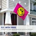 thumbnail image 3 of Anley (2 Pack) Fly Breeze 3x5 Foot Pink Happy Face Flag - Smile Flags Polyester, 3 of 7