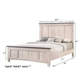 thumbnail image 6 of Rustic Cottage Style 3pc Queen Size Panel Bed Chest Nightstand Set Beige Finish Bedroom Furniture, 6 of 7