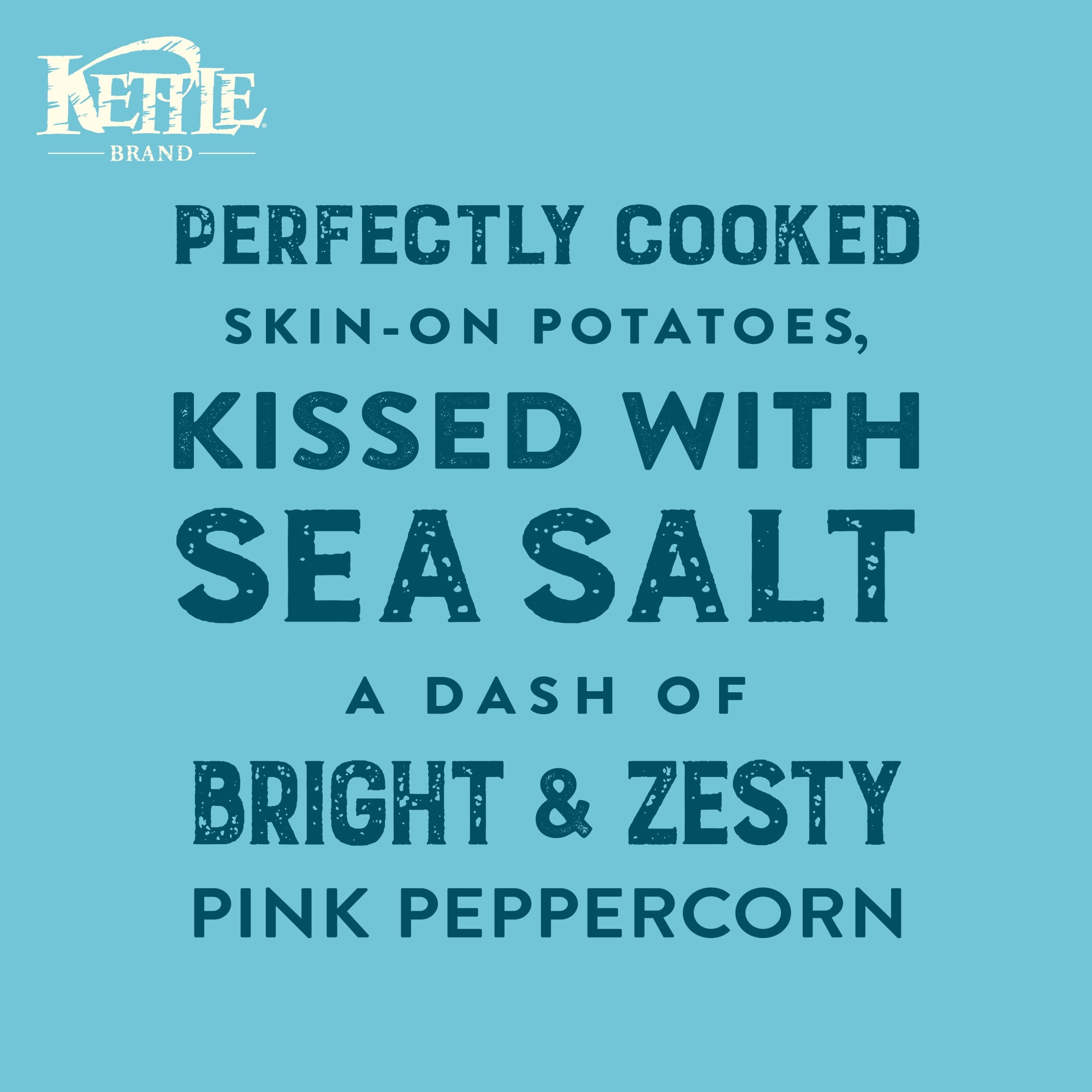 Kettle Brand Made with Avocado Oil Sea Salt Pink Peppercorn Chips, 6 oz Bag