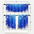 thumbnail image 5 of Christmas Snowflakes Kitchen Curtains Window Curtains and Valances Set 36 Inch, Winter Snow Blue Xmas Short Tier Curtain for Kitchen, Christmas Small Kitchen Decor, 5 of 6