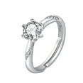 thumbnail image 1 of Anillo ajustable con seis piedras psíquicas Anillo de boda Ajustable, versátil y moderno Anillo abierto de alta gama y brillante con ajuste, 1 of 8