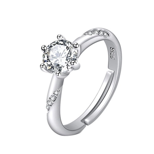 Un Psíquico Seis Anillo de Boda Anillo Ajustable de moda y versátil de gama alta anillo abierto y brillante con ajustable anillo abierto de moda 1PC