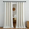 thumbnail image 5 of NICETOWN Cream Linen Curtains for Bedroom, Semi Sheer Faux Linen Blend Curtains Rod Pocket Back Tab Privacy with Light Filtering Drapes for Living Room, 52"x84", 2 Panels, 5 of 9