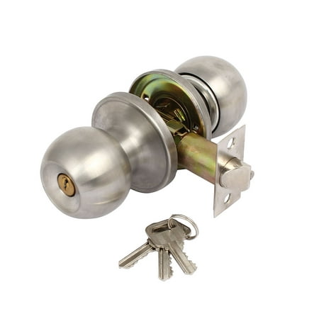 Home Bathroom Metal Door Locks with keys Round Knob Lockset 25mm-45mm ...