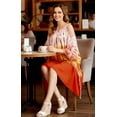 thumbnail image 3 of HAPPY BAY Women's Flowy Swimwear Cover Ups Sleeveless Beach Tunic 1X-2X Tangerine, Tie Dye, 3 of 5