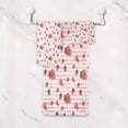 thumbnail image 5 of GZHJMY Towel Set of 3,Red Strawberry Pink Stripe Flower 1 Bath Towel, 1 Towel, 1 Small Square Towel, Strong Soft and Compact Absorbent Yoga Gym Hotel Excellent Choice., 5 of 7